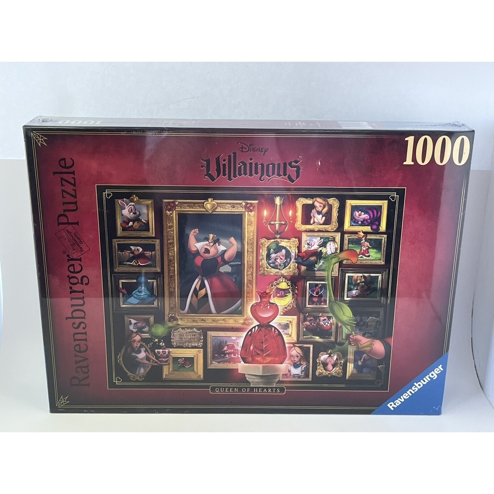 Ravensburger PUZZLE Disney Villains Queen of Hearts 1000pc Alice Wonderland NEW!